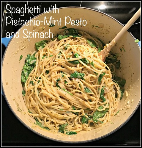 Spaghetti with Mint and Pesto