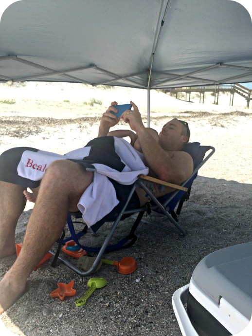 Cooper and Mark Playing Games at Beach
