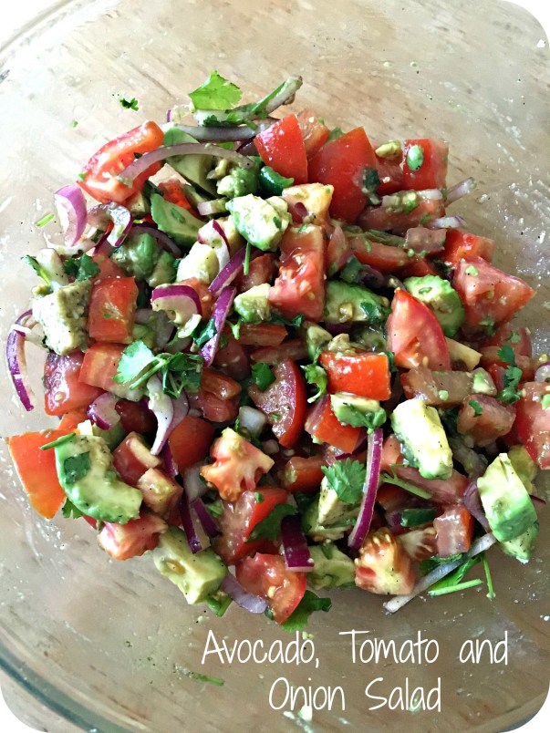 Avocado, Tomato and Onion Salad